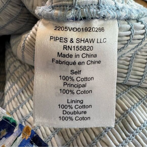 Veronica Beard Darrah Smocked Dress‎ Size 0 Floral Minidress V-Neck Ruffle Hem - Picture 10 of 14